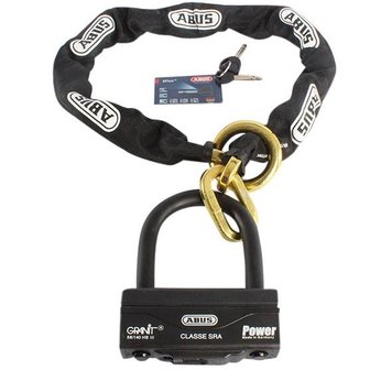 ABUS GRANIT 58 12KS Black Loop 58/140 HB100 12KS kettingslot - 120cm