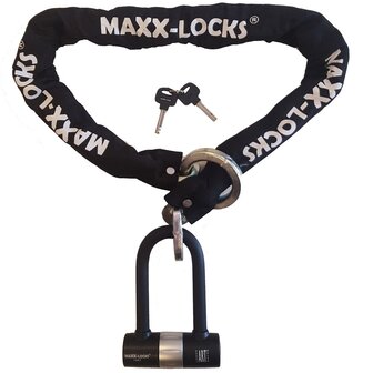 Slip schoenen sensatie Cursus Maxx-Locks Tirau Kettingslot ART4 met loop + verlengde U-beugel - 120 cm