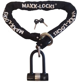 Kettingslot ART4 Maxx-Locks Tirau met loop + verlengde U-beugel - 150 cm + Muuranker / Grondanker / Walanker ART4 SXP - Scooter & Motor