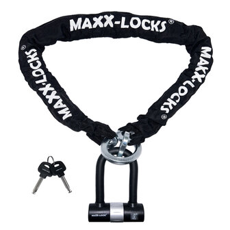 Kettingslot 120cm met loop + verlengde U-beugel van Maxx-Locks