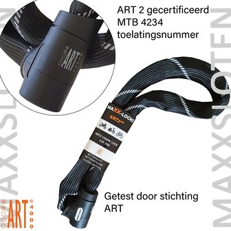 Fietsslot ART 2 Maxx-Locks Twizel 110cm - Zwart