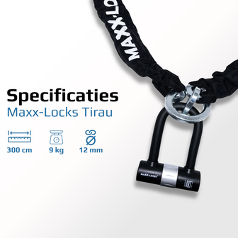 Bootslot / Motorslot ART 4 Maxx-Locks Tirau met loop + verlengde U-beugel