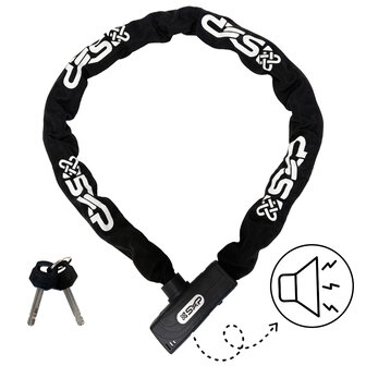 SXP ART 2 fietsslot met alarm - Kettingslot - 120 cm - Zwart