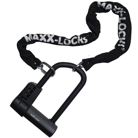 Maxx-Locks Huntly Beugelslot + Ketting ART2 - 20cm + Muuranker / Grondanker / Walanker ART4 SXP - Scooter & Motor