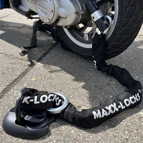 Maxx-Locks Huntly Beugelslot + Kabel ART2 - 20cm + / Grondanker / Walanker ART4 SXP - Scooter &