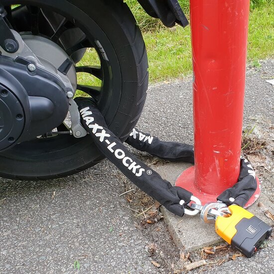 Maxx-Locks Ohura ART 4 Motorslot / Scooterslot - Inclusief Slot Spray - Kettingslot met 12 mm Dikke Schakels - Art Gekeurd Slot