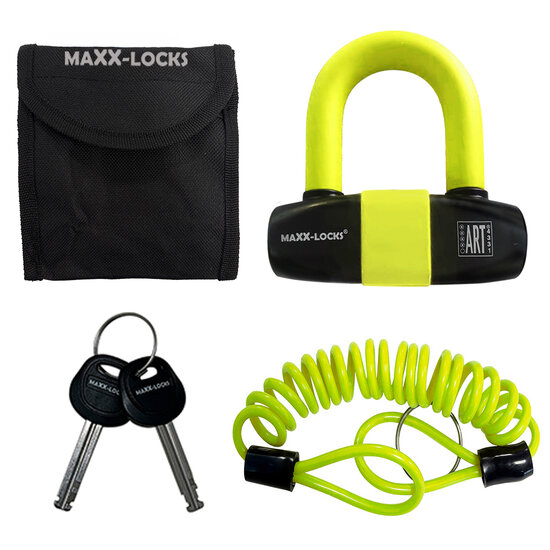 Maxx-Locks Taupo Schijfremslot ART4 - Geel