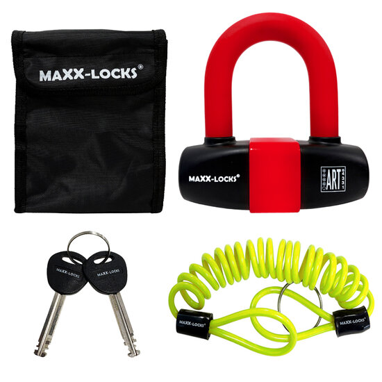 Maxx-Locks Taupo Schijfremslot ART4 - Rood
