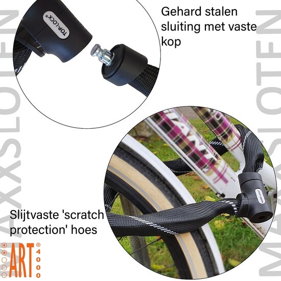 Fietsslot ART 2 Maxx-Locks Twizel 110cm - Zwart
