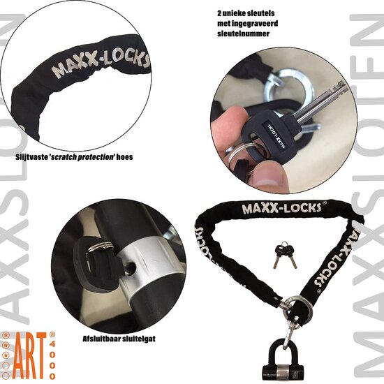 Maxx-Locks scooterslot ART 3 met loop + 100cm ketting