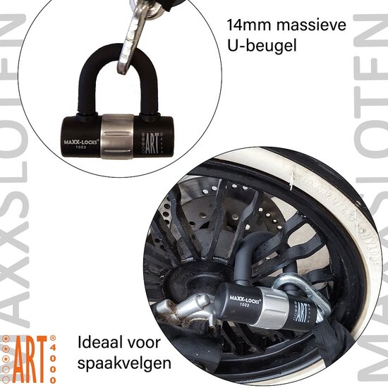 Maxx-Locks scooterslot ART 3 met loop + 100cm ketting