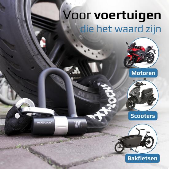 Kettingslot ART4 Maxx-Locks Tirau met loop + verlengde U-beugel - 200 cm