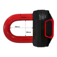 Schijfremslot ART 4 SXP Rood