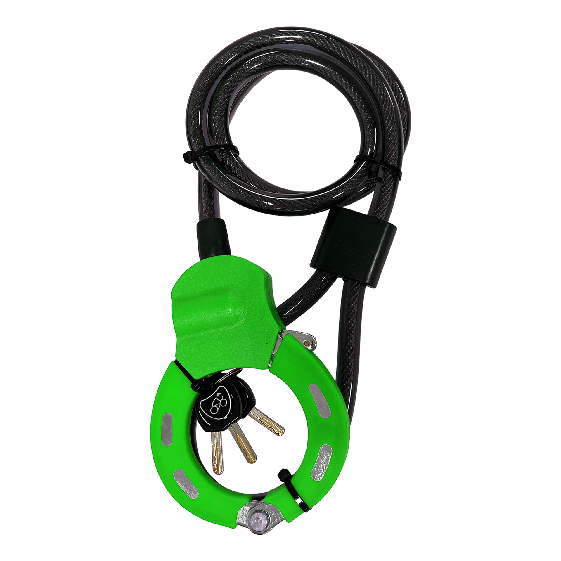 Multislot met kabel - E-Step slot / Kickscooter slot - 100cm - Groen